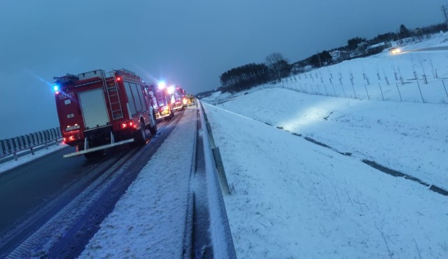 Zima wróciła na Pomorze - wieczór w sobotę 25.02.2023 był biały i bardzo śnieżny