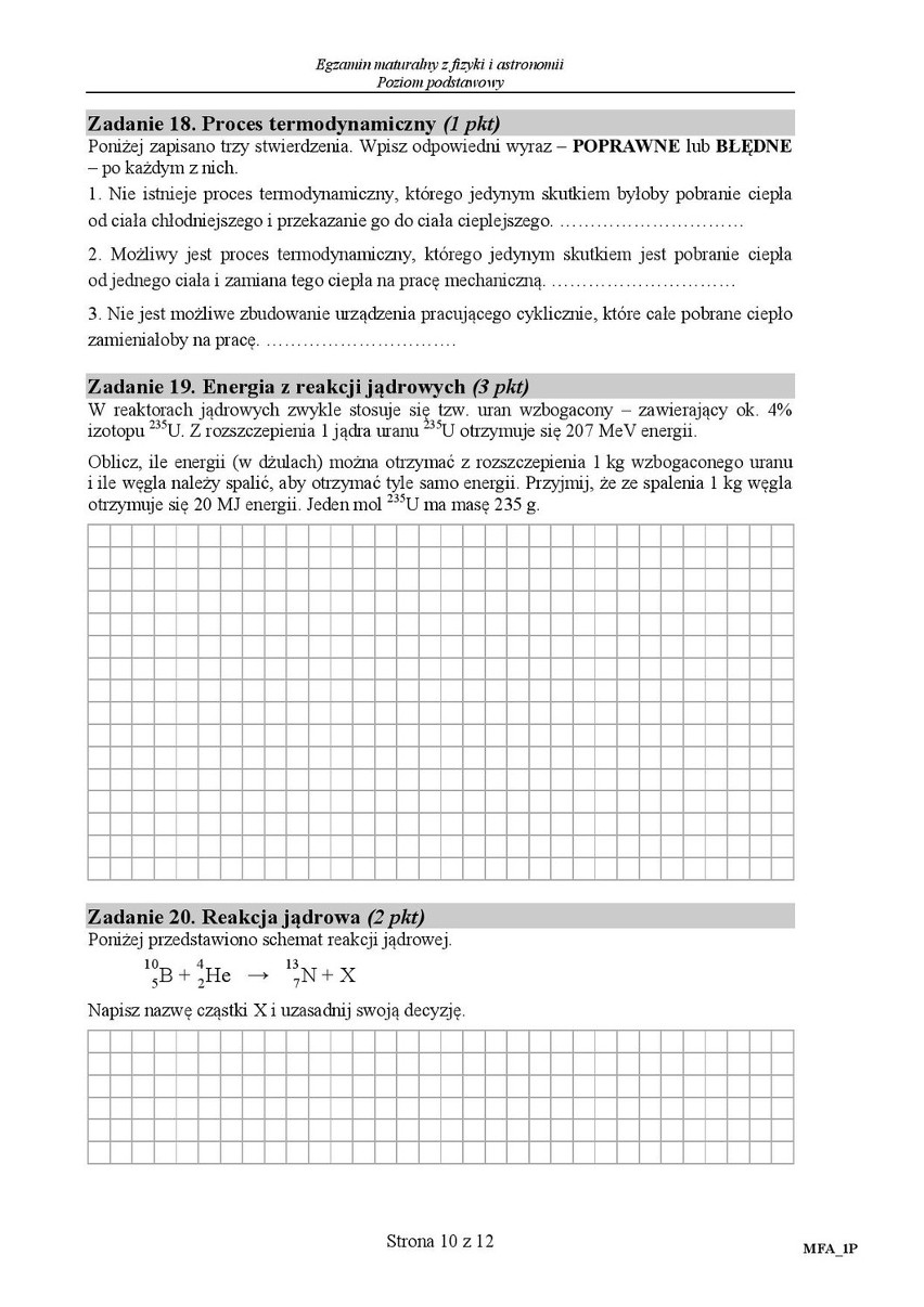 Matura 2016: FIZYKA I ASTRONOMIA podstawa [ODPOWIEDZI,...