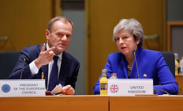 Donald Tusk i Theresa May