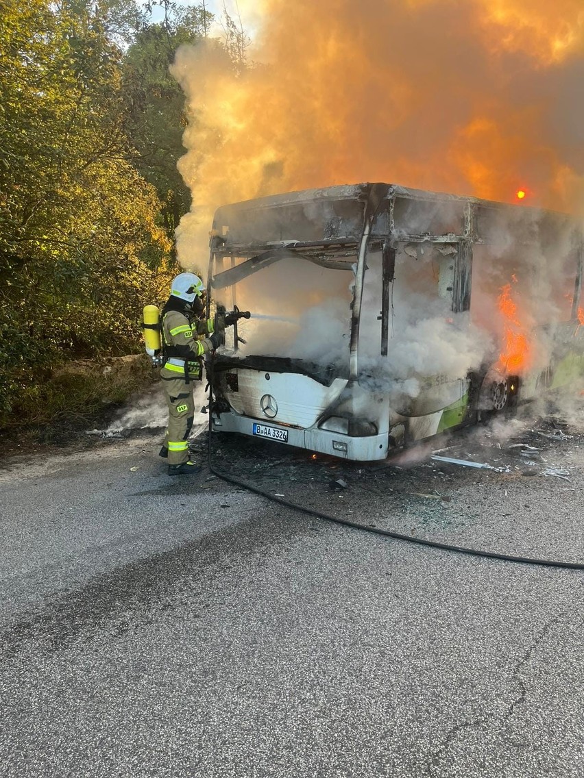 Poranny pożar autobusu