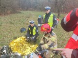 Zderzenie samochodów oraz ratowanie ofiar w Reptach Śląskich. Akcja ”GCR Repty na rzecz bezpieczeństwa w ruchu drogowego