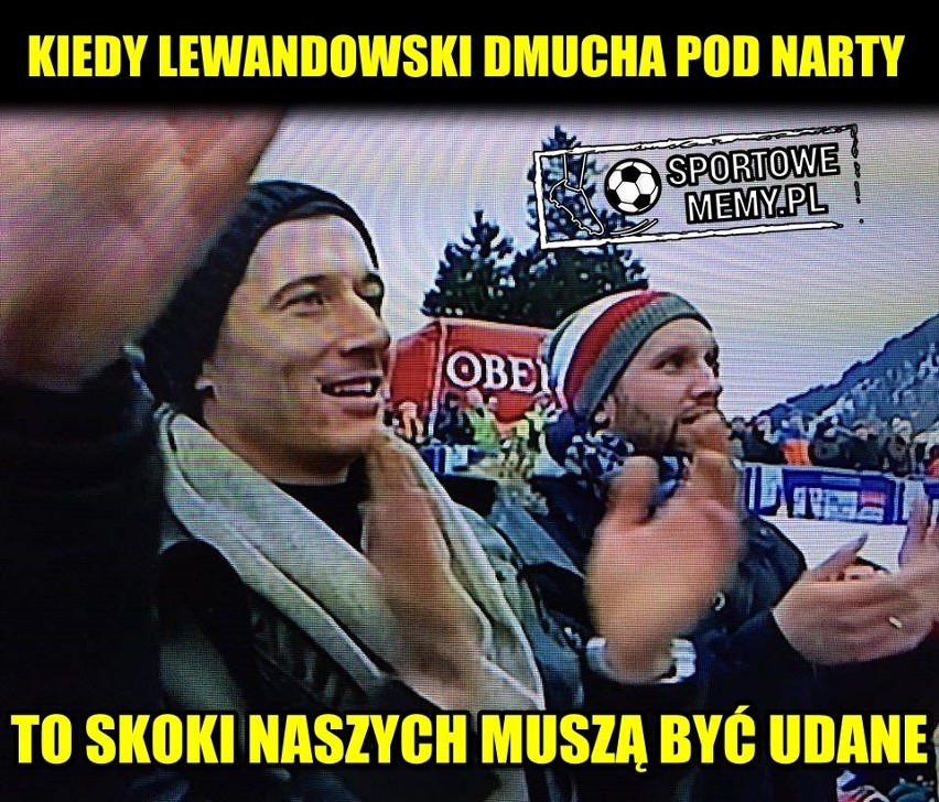 Robert Lewandowski odwiedził polskich skoczków [MEMY]