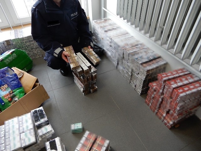 Policjanci zlikwidowali magazyn nielegalnych papierosów we Włocławku