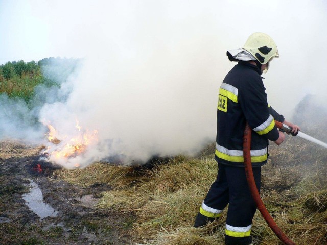 Duży pożar stogu siana w Gościnowie (zdjęcia)Strażaków ze Skwierzyny wspierali ochotnicy ze Świniar i Murzynowa.