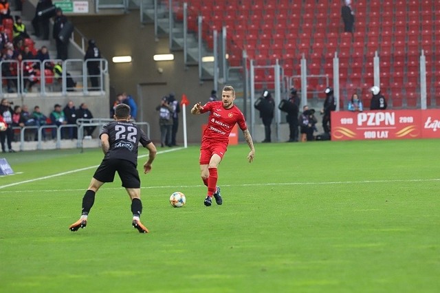 W akcji pomocnik widzewiaków Bartłomiej Poczobut