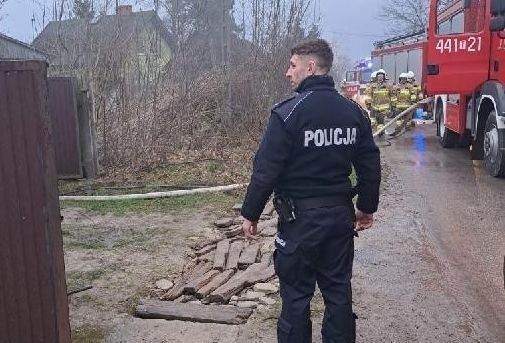 Na miejscu wybuchu gazu w Nieskurzowie Starym w powiecie...