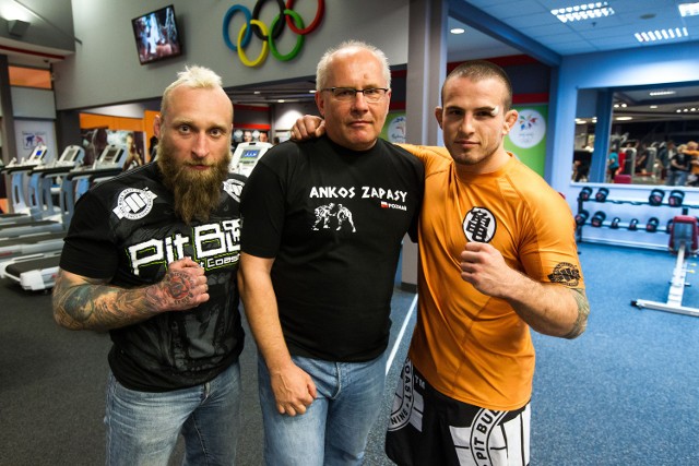 Borys Mańkowski (z prawej) po jednym z treningów ze swoim promotorem, Piotrem Smuniewskim
