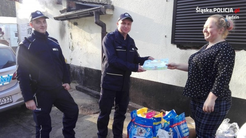 Będzińscy policjanci ponownie przekazali dary dla schroniska w Sosnowcu ZDJĘCIA