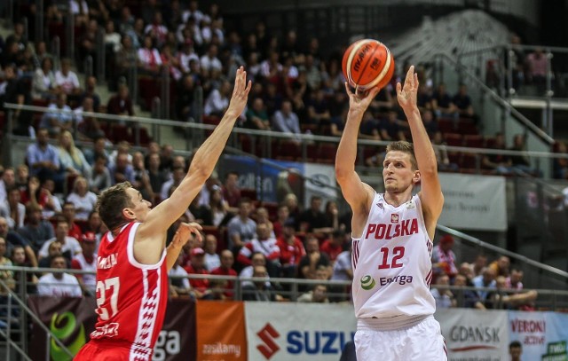 17.09.2018 gdansk.  hala ergo arena.  mecz kwalifikacyjny do mistrzostw swiata: polska - chorwacja. nz.  adam waczynski - 12 fot. karolina misztal / polska press/dziennik baltycki