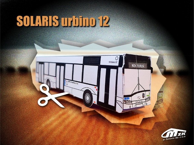 MZK w Toruniu przygotowało papierowy model autobusu do własnoręcznego wykonania