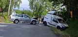 Witanowice. Zderzenie osobówki z samochodem dostawczym. Jedna osoba ranna [ZDJĘCIA]