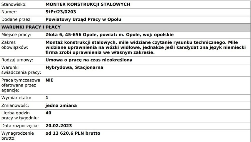 Najlepsze oferty pracy w regionie. Te firmy proponują najwyższe pensje. Ogłoszenia z urzędów pracy 21.05.2023