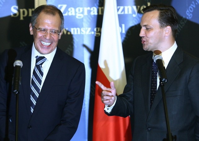 Wrzesień 2008 r. Spotkanie szefa MSZ Siergieja Ławrowa z ministrem spraw zagranicznych Polski Radosławem Sikorskim