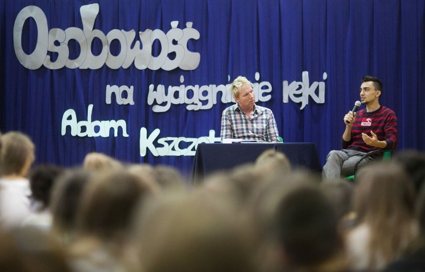 Adam Kszczot w Publicznym Gimnazjum nr 18 w Łodzi