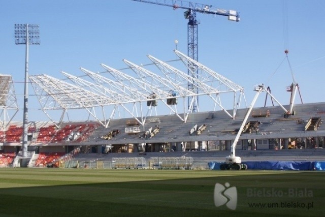 Budowa stadionu w Bielsko-Białej