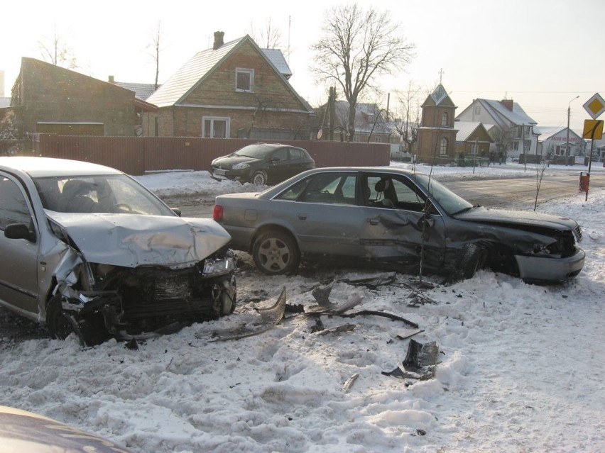 Wypadek na ulicy Grodzienskiej w Sókolce