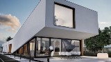Sky house. Projekt Witolda Kucza z pracowni Monochrom z Rybnika. Dom długi na 40 metrów to śląska architektura ZDJĘCIA + WIZUALIZACJE