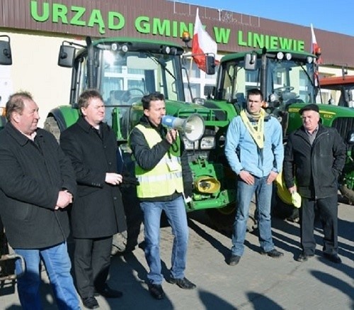 Protest rolników w Liniewie. Walczą o lepszy byt