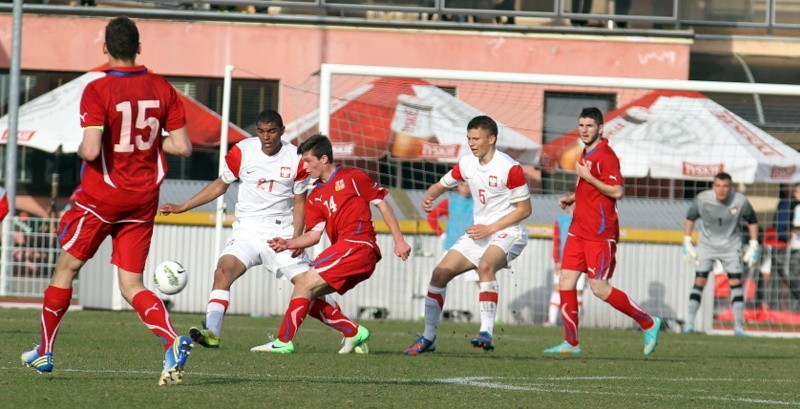 Reprezentacja Polski do lat 18 pokonała Czechów 1 - 0.