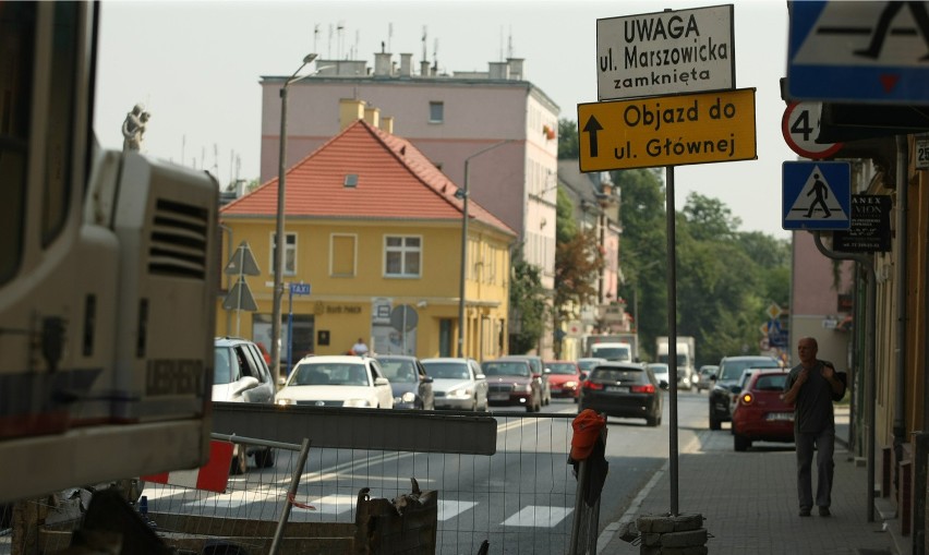 Remont ulicy Średzkiej spowodował, że nieco zmniejszyły się...