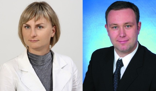 Bożena Maryniak - Dudzik i Leszek Krzyżanowski - kandydaci na burmistrza Kluczborka