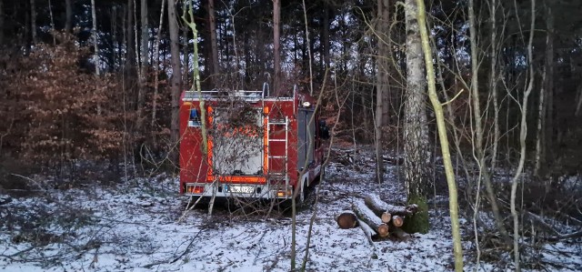 Skradziony wóz strażacki odnaleziono w lesie