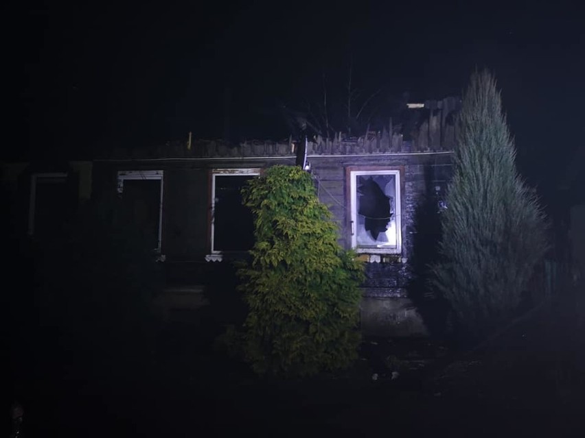 Nowy Staw. Pożar domów mieszkalnych przy ulicy Gdańskiej