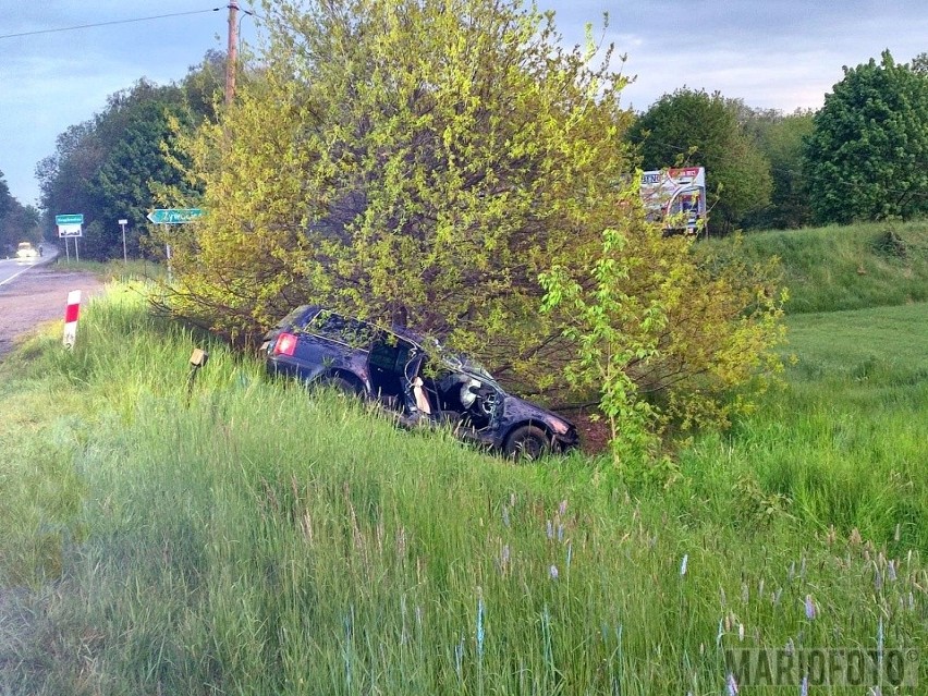 Wypadek w Żywocicach na drodze krajowej nr 45.
