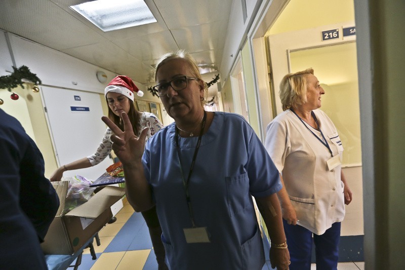 Mikołaje i żużlowcy Falubazu w szpitalu w Zielonej Górze