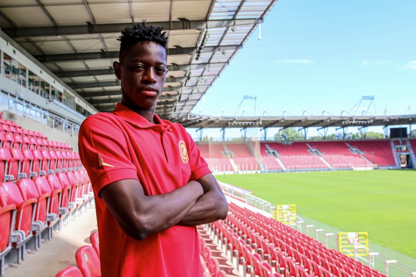 Merveille Fundambu w barwach Widzewa