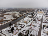 Miasto pomnik historii w zimowej scenerii. Będzie szturm na zamek