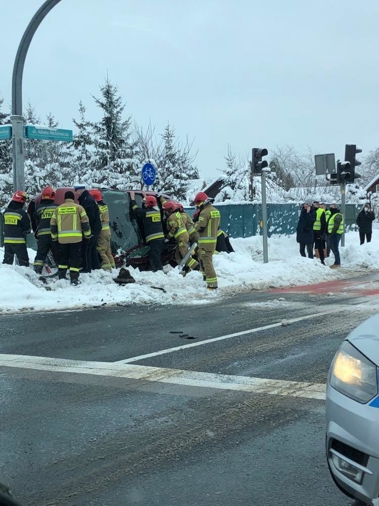 Wypadek w Białymstoku. Alfa romeo zderzyła się z volvo na...