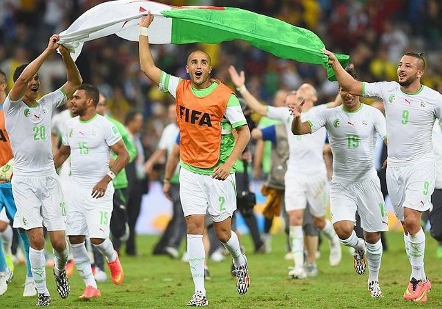 Radośc piłkarzy z Algierii była wielka.
