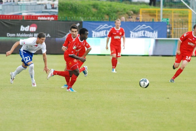 Princewiil Okachi w barwach Widzewa grał w ekstraklasie. Teraz jest testowany przez Olimpię Zambrów.