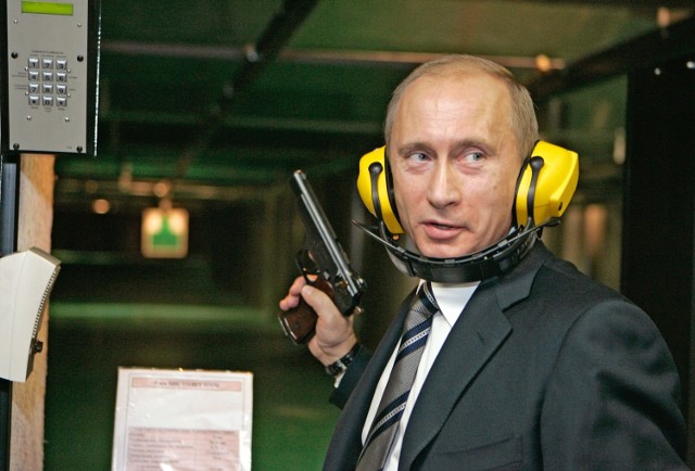 Władimir Putin w czasie wizytacji kwatery głównej GRU