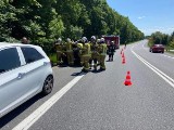 Zderzenie samochodów na drodze krajowej 94 w Sąspowie. Są osoby poszkodowane i utrudnienia na drodze
