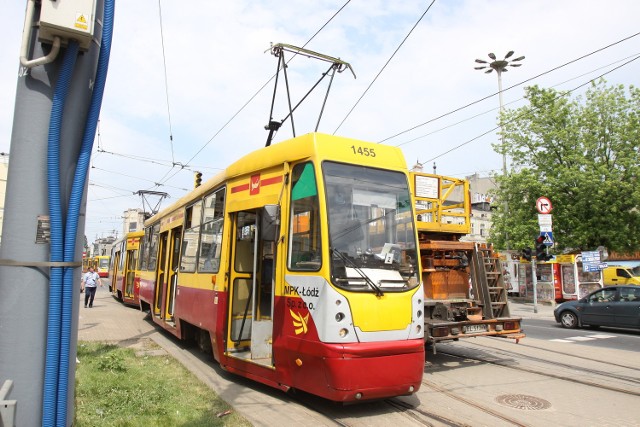 Uszkodzony pantograf w tramwaju linii 3 spowodował zatrzymanie ruchu tramwajowego na Kościuszki.