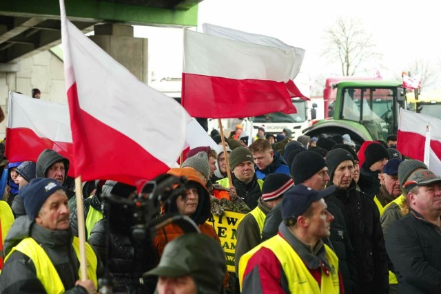 Protest rolników w Jeżewie