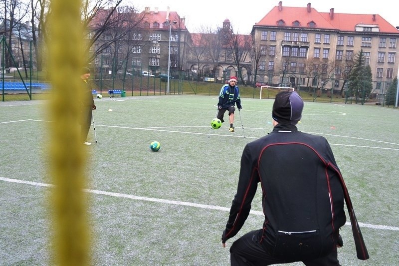 Drużyna amp futbolu w Bielsku-Białej.