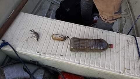 Kłusownik zatrzymany przez straż rybacką i policję. Zastawiał rzutki hakowe na rzece Narew w m. Dzbądzek 6.05.2021