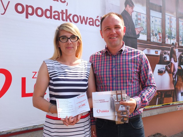 Anna Kubica i Tomasz Garbowski ze Zjednoczonej Lewicy.