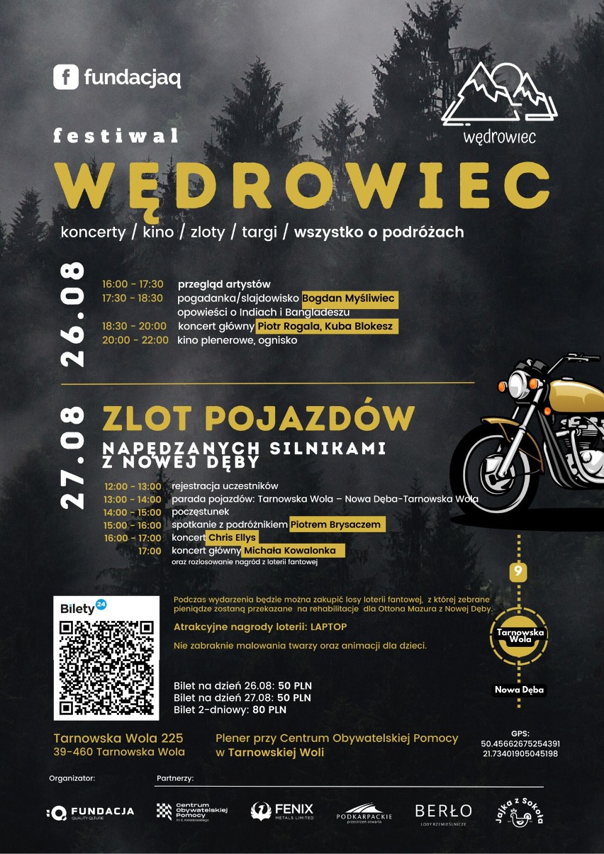 Festiwal Wędrowiec 26 i 27 sierpnia w gminie Nowa Dęba. Będą koncerty, opowieści o podróżach, zlot pojazdów z silnikami Dezametu. Sprawdź