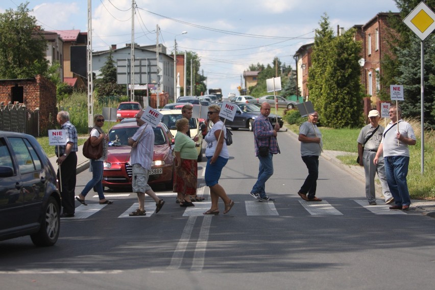 Blokada drogi w Mysłowicach