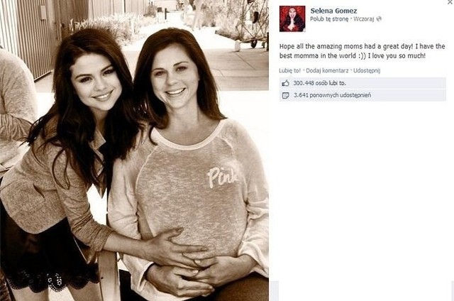 Selena Gomez z mamą (fot. screen z Facebook.com)