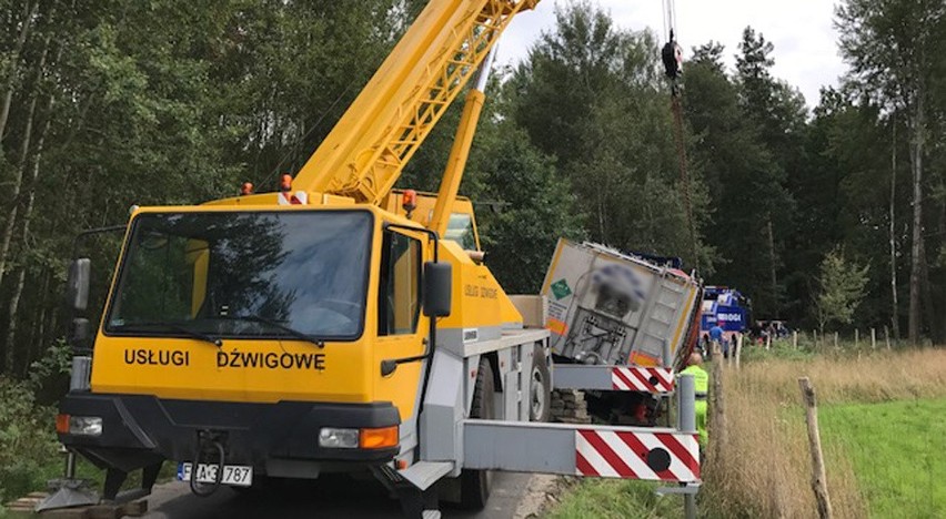 W poniedziałek 21 sierpnia na trasie koło Wymiarek z drogi...