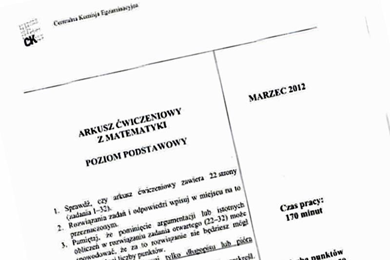 Próbna matura 2012 z matematyki. ARKUSZ ZADAŃ