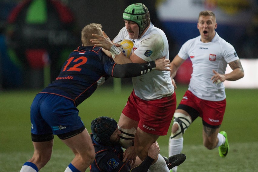 Rugby. Holendrzy nie mieli litości. Wysoka porażka Polaków na Arenie Lublin (ZDJĘCIA)