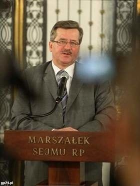 Bronisław Komorowski, marszałek Sejmu.