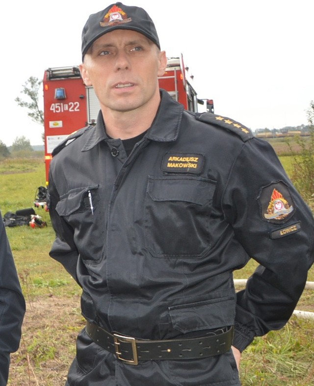 rkadiusz Makowski, komendant powiatowy Państwowej Straży Pożarnej w Łowiczu