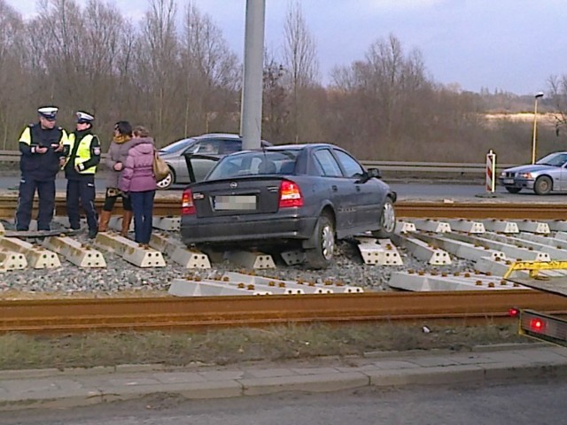 Wypadek na moście Pionierów w Szczecinie.